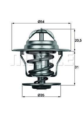 MAHLE Thermostat mit Dichtung (TX 15 84D) für BARKAS B 1000 SEAT Ibiza III VW
