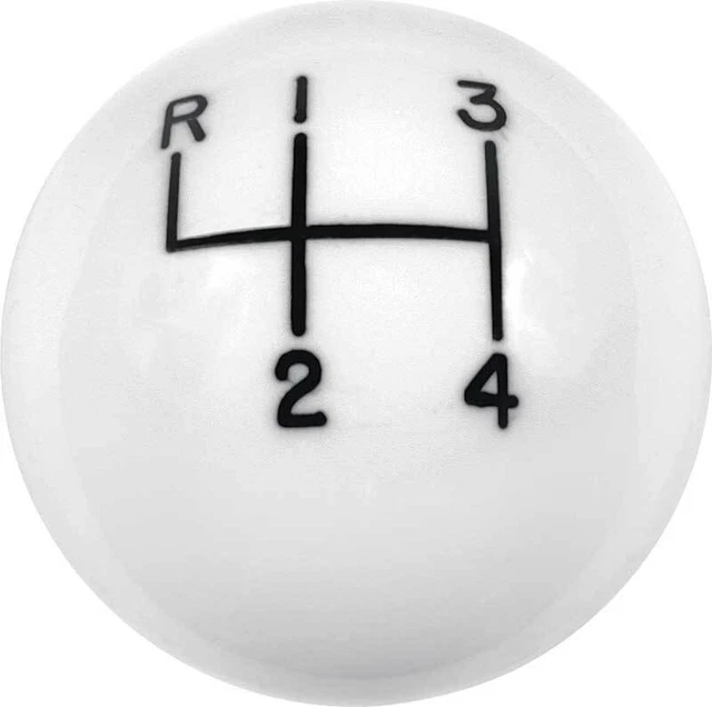 Hurst; 4-Speed Shift Knob; White; 3/8"-16 Threads