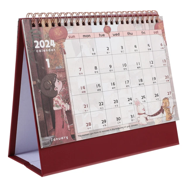 TIME SCHEDULE CALENDAR 2024 Plan Office Small Desk Cherry Blossoms £9.