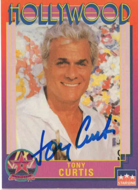 TONY CURTIS (+2010) - Actor - Hollywood Walk of Fame - Autograph Trading Card