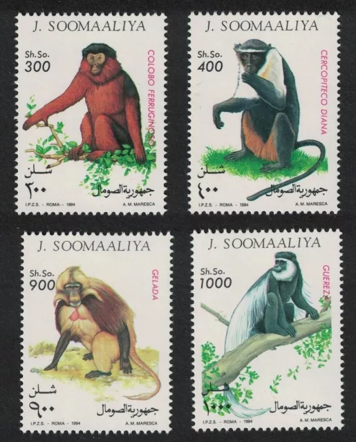 Somalia Monkeys 4v 1994 MNH MI#520-523
