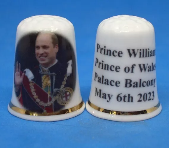 China Thimble --  Prince of Wales at Coronation 6th May 2023 - With Dome Box