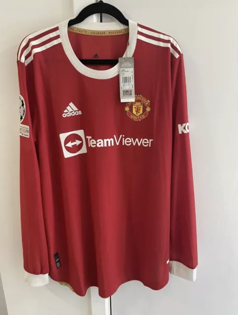 Manchester United 21/22 Authentic Champions League Home Shirt XL RONALDO 7