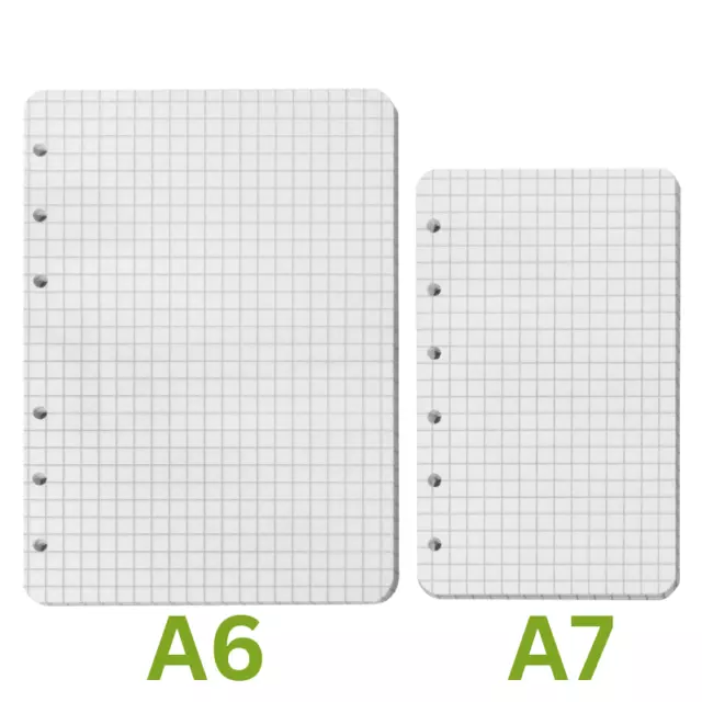 Veloflex Ringbucheinlage Einlage DIN A6 / A7 wählbar kariert 50 Blatt gelocht
