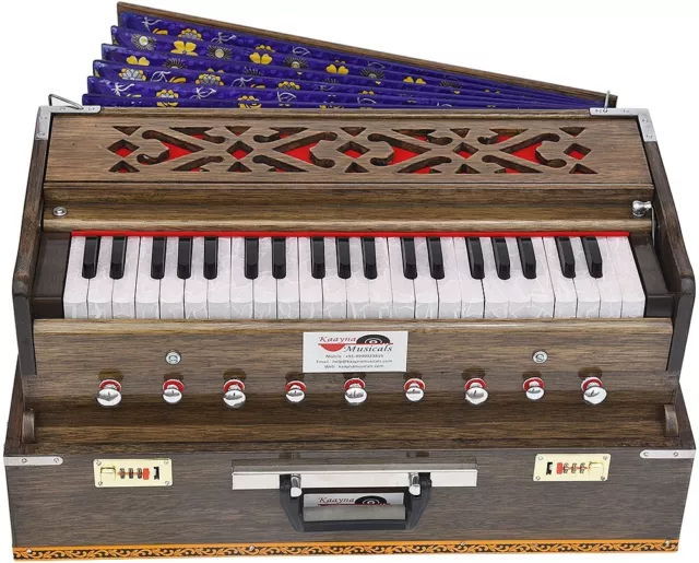 Traveler Harmonium By Kaayna Musicals, 3½ Octave, 9 Stop-For Yoga, Bhajan, 440Hz 2