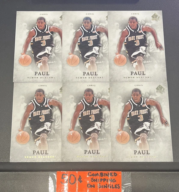 💥6 of Chris Paul CARDS💥2012-13 SPA SP Upper Deck UD WAKE FOREST