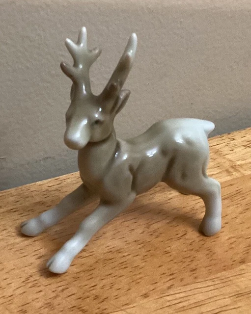 PORCELAIN DEER FIGURINE vintage Occupied Japan Porcelain Deer 30.00