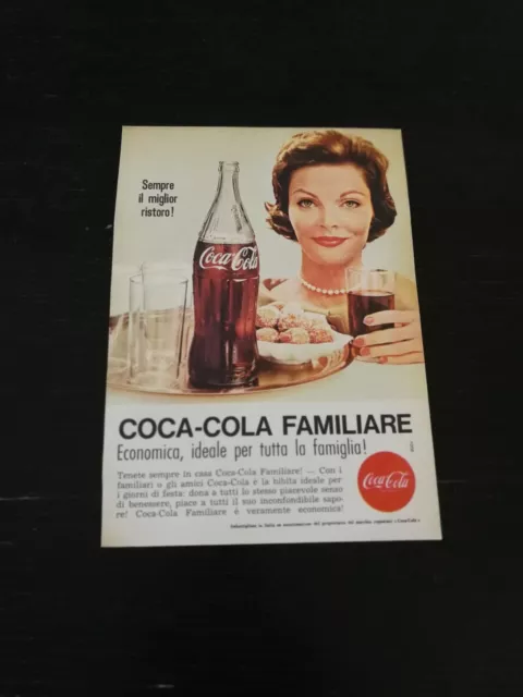 COCA COLA ITALIANA VINTAGE AD PUBBLICITA 1960's ANNI 60