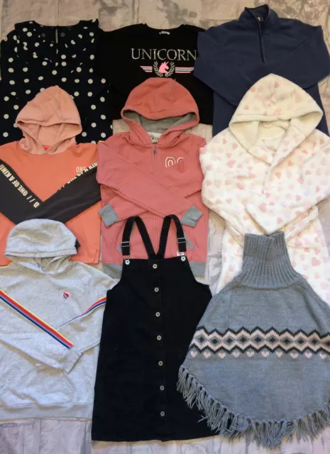 Girls 13-14 Years Clothes Bundle M&S H&M Etc Hoodie Jumper Denim Dress Tops Cape