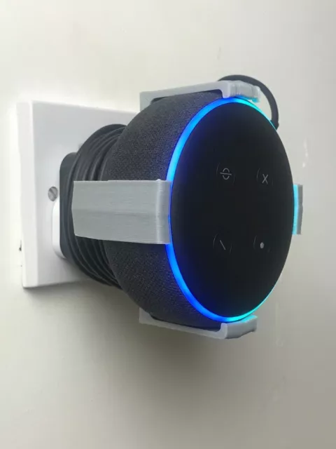 Plug Bracket Mount For Echo Dot 3rd Generation 3 Gen In Grey