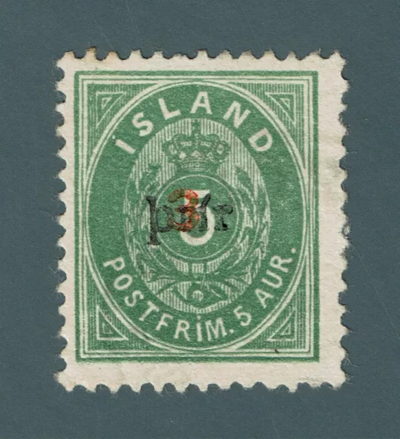 Iceland Island 1897 Prir 5 Aur Overprint #18