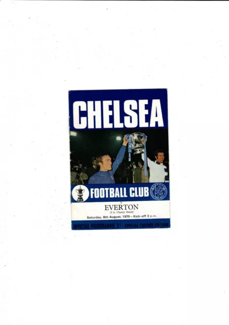 1970 Chelsea v Everton Charity Shield Football Programme