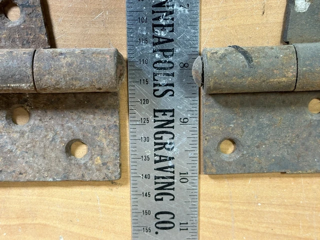 2pc LOT VINTAGE ~ 10" Barn Door Strap T Hinge Hinges ~ FREE SHIPPING 2