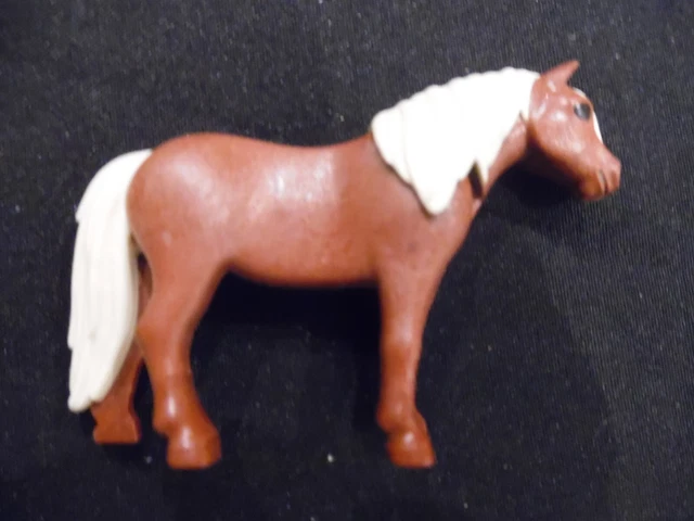 Poulain Playmobil Beige – Crinière Marron, Pièce D'occasion, écurie/ferme