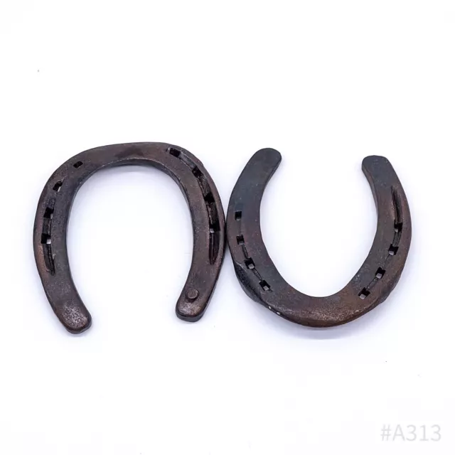 2er Set Antique Horse Shoe Horse Wrought Iron, Forged Lucky Charm 13x2cm
