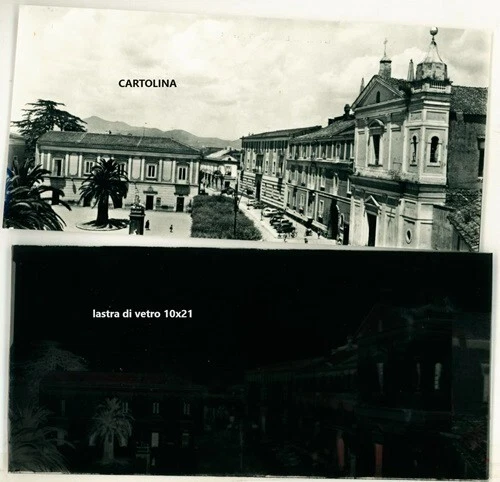 Marcianise - Caserta -  Negativa  In Lastra Di Vetro E Cartolina