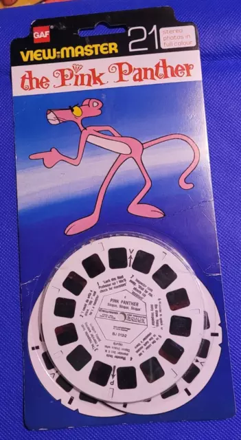 Gaf BJ 012 The Pink Panther & The Inspector Cartoons view-master 3 Reels Pack