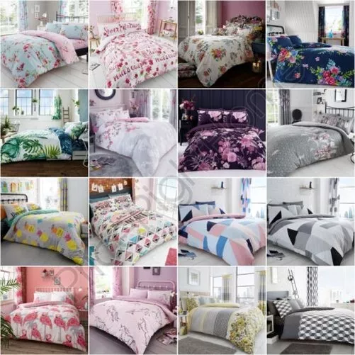 Housse de Couette Ensembles Literie - Simple Double King - Géométrique Floral