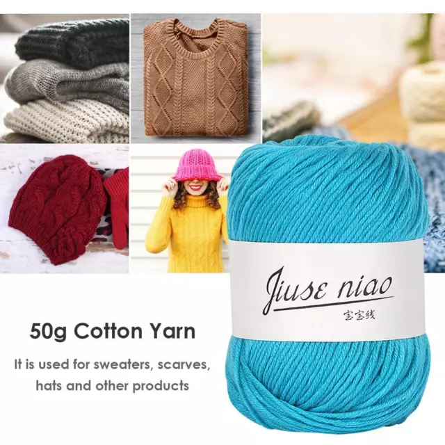 FE# 50g/roll 6-strand Cotton Yarn for Crochet Knitting DIY Thread Material (13)
