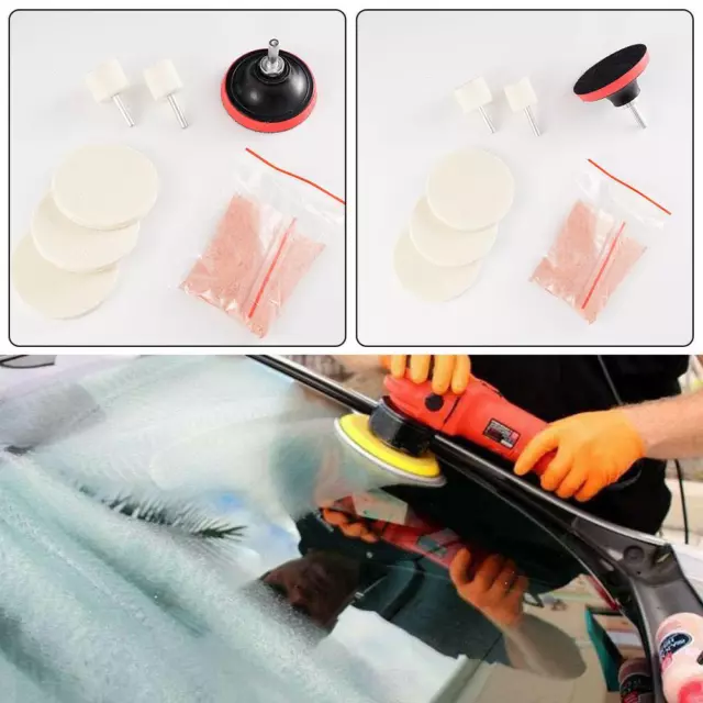 Deep Scratch Remover ,Glass Polishing Kit 8OZ Cerium Oxide & 2-Wheel-Pad