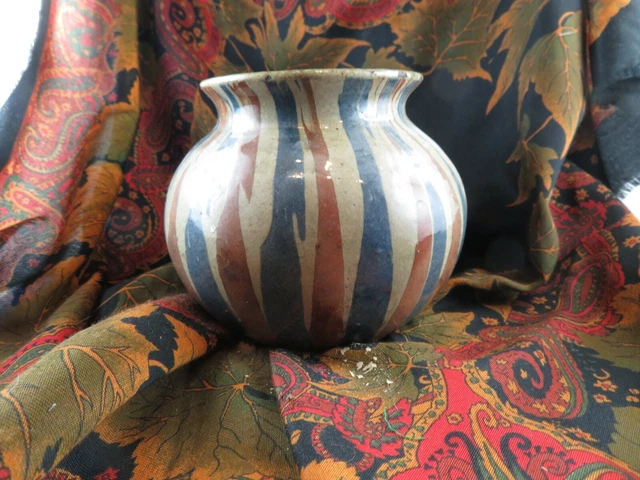 ancienne vase en ceramique fernand elchinger jaspé vers 1950 poterie