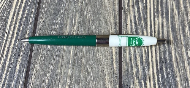Vintage Quaker State Motor Oil Baldwin Buick Imports Pen