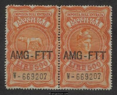 Trieste Industry & Commerce Revenue Stamp, FTT IC93 se-tenant pair, mint, F