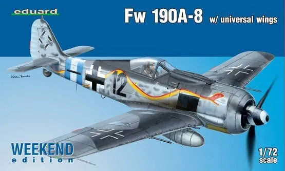 1/72 Fw190A8 Fighter w/Universal Wings (Wkd Edition Plastic Kit)