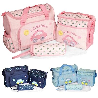 4PCS Baby Nappy Bags Diaper Changing Maternity Mummy Handbag with Changing Pad
