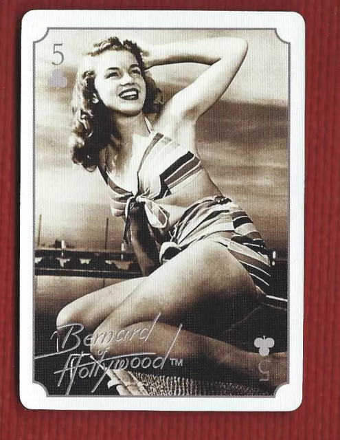 MARILYN MONROE Star Playing Card Five of Clubs Bernard Hollywood Issue