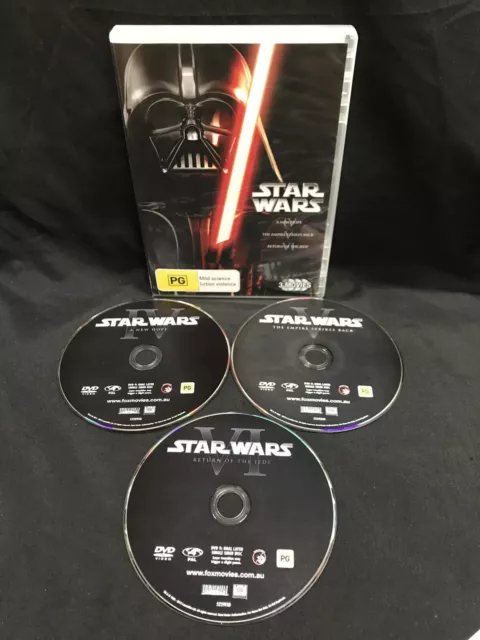 STAR WARS Original Trilogy DVD SET R4 VGC FAST FREE POST