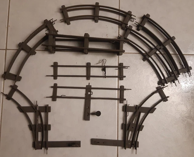 14 X VOIE en tôle Märklin échelle 1 pièce de voie 35,3 cm pour