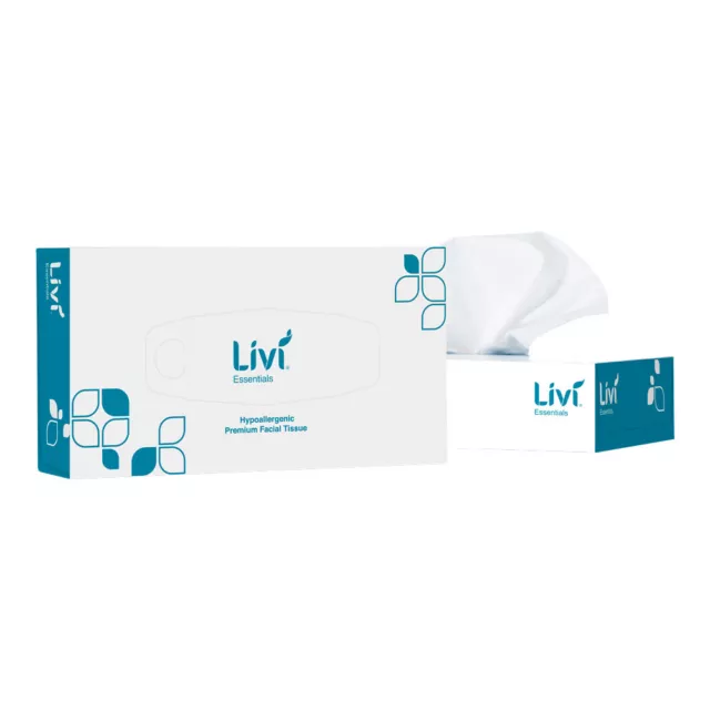 LIVI Essentials 100 sheet Facial Tissues x 48 units