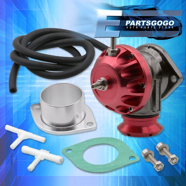 Universal Type-Rz Adjustable Turbo Psi Blow Off Valve Bov Red + 2-Bolt Adapter