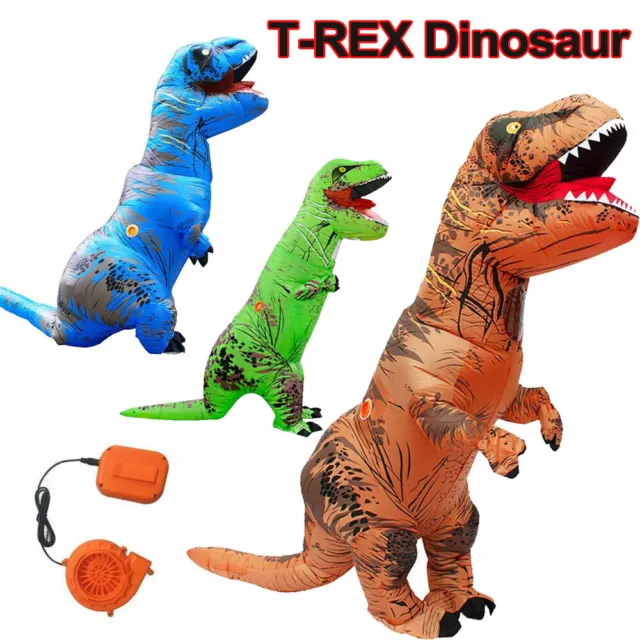 T-Rex Blow Inflatable Dinosaur Costume Adult Jurassic World Park Trex AU STOCK