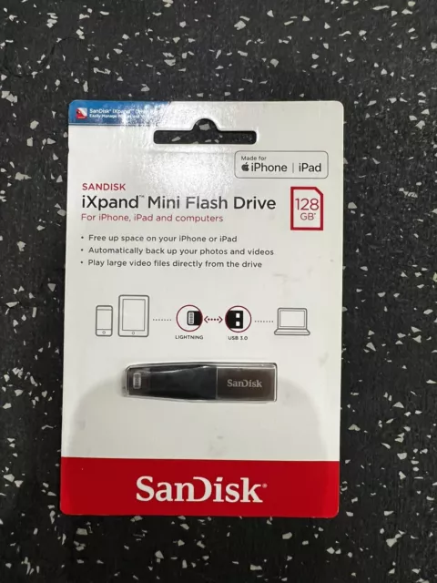 SanDisk Mini iXpand Flash Drive 128GB USB 3.0 OTG Flash Drive SDIX40N