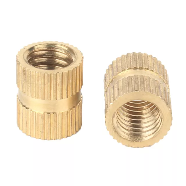 Brass Cylinder Knurled Threaded Round Insert Embedded Nuts M2 M2.5 M3 M4 M6