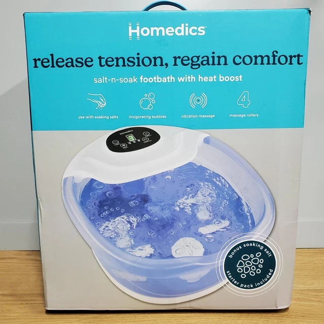 HOMEDICS SALTNSOAK FOOTBATH with Heat Boost and Soaking Salt Starter