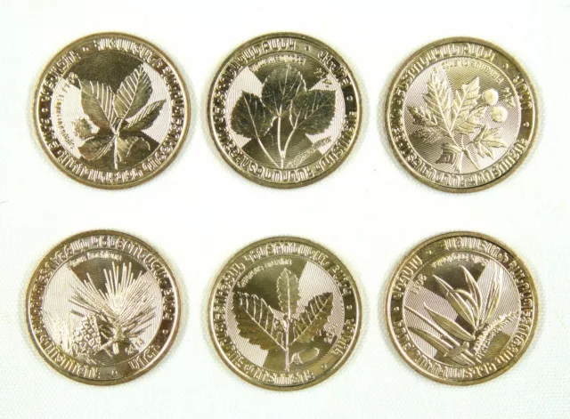 6 Pieces Armenia Commemorate Coins 200 Dram 2014 UNC