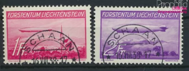 Briefmarken Liechtenstein 1936 Mi 149-150 (kompl.Ausg.) gestempelt Luftfah(96220