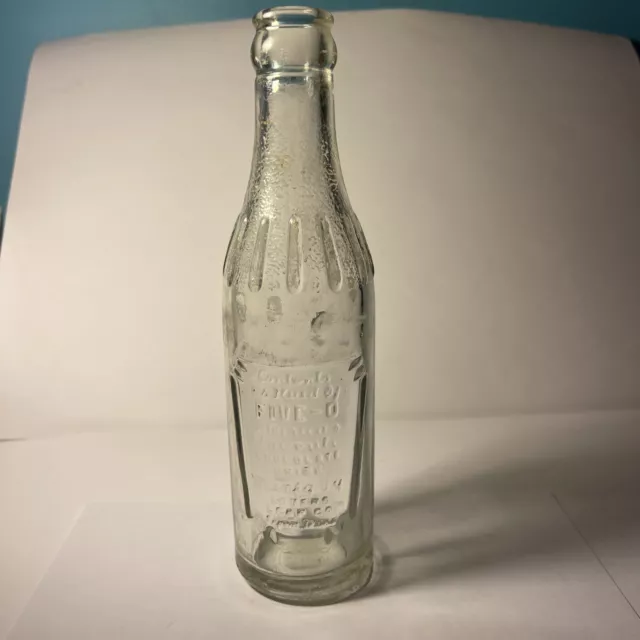 Antique Glass Crown Top Bottle - Five-O Chocolate Drink Lynn, Massachusetts