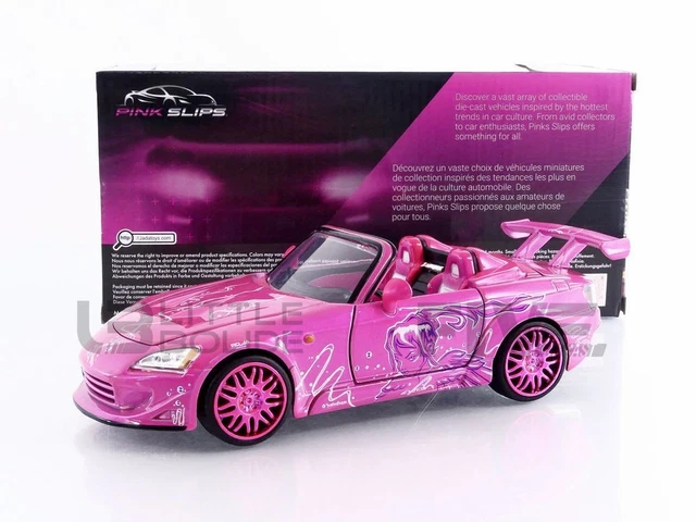 Voiture Miniature Jada Toys Honda S2000 Fast & Furious - Échelle 1/24 - Modèle Métal Collection Noir - 11