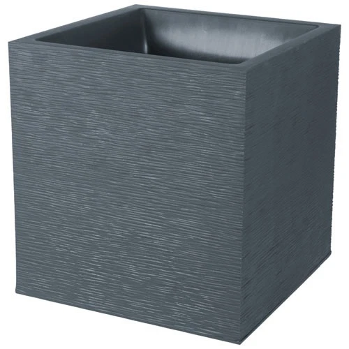 Plant pot EDA Graphit Up Squared Anthracite Plastic 29,5 x 29,5 x 49,5 cm
