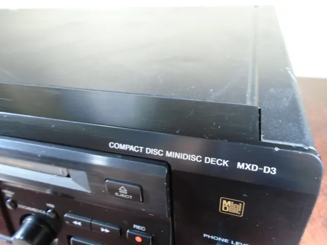 Reproductor De Cd Disco Compacto Sony Mxd-D3 Minidisc Md Cubierta Funciona 3