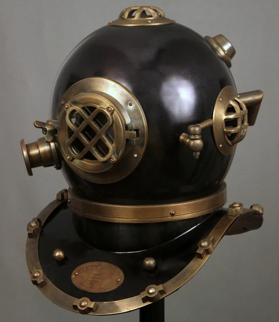 ANTIQUE SCUBA SEA Diving Helmet US Navy Mark V Deep Sea Marine Divers ...