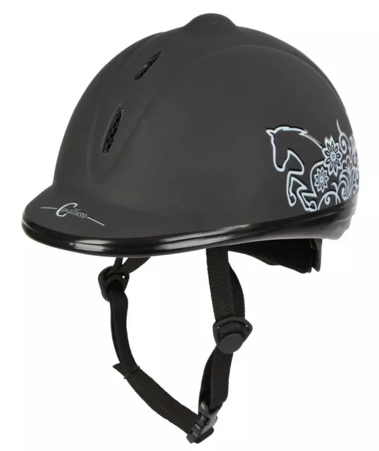 Covalliero Reithelm Beauty VG1 schwarz 53-57 Reitkappe Kinder Reiterhelm 328251