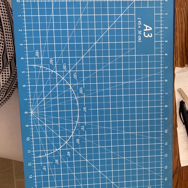 Estera de corte autocurativa de doble cara duradera 12"" x 18"" (A3)