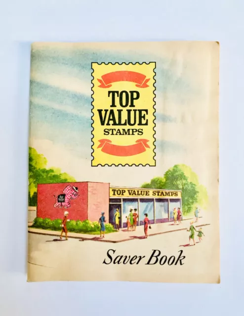 Vintage Top Value Stamps Saver Book Filled Complete Stamps Attached Collectible