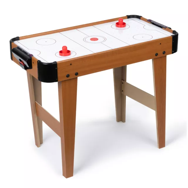 Freestanding Air Hockey Table Battery Operated Pushers Pucks Family Game Play