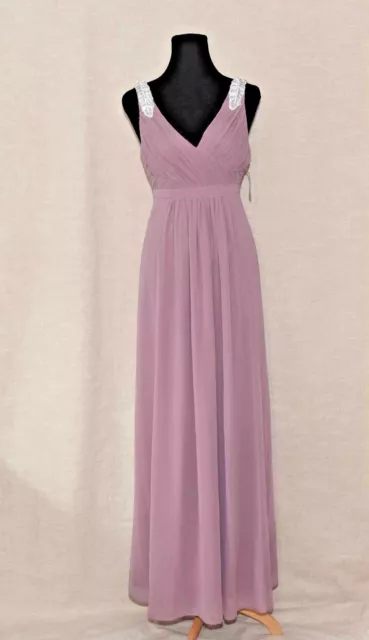 ModCloth Affluent In Allure Maxi Dress $150 NEW Purple  V-neck Mauve Beaded 3